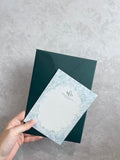 Premium embossed greeting card with wax seal and envelope by Greenfield Blossoms florist Melbourne